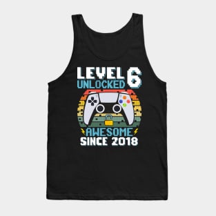 Level 6 Unlocked Awesome Since 2018 Tank Top